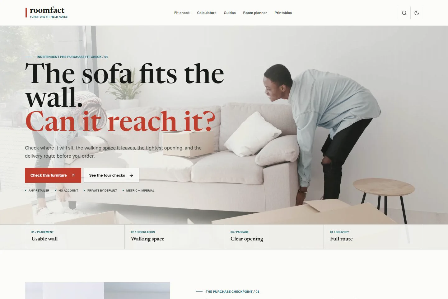 RoomFact furniture-fit product